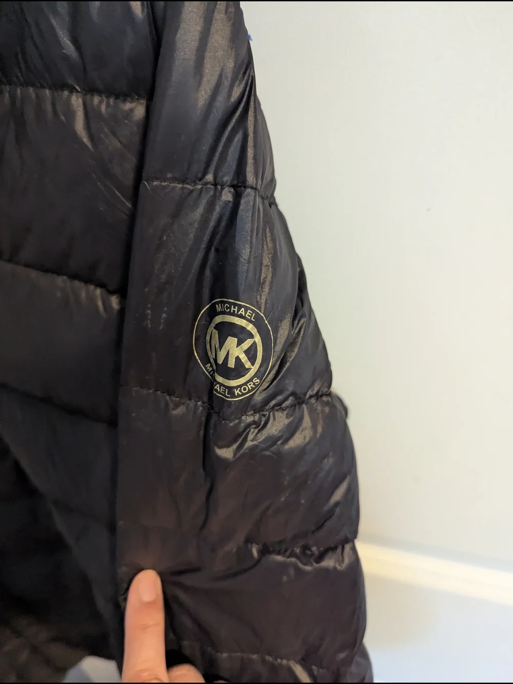 Michael Kors Black Quilted Packable Puffer Jacket Size M